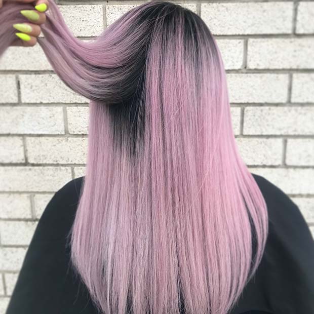 Ιδέα για παστέλ ροζ χρώμα μαλλιών