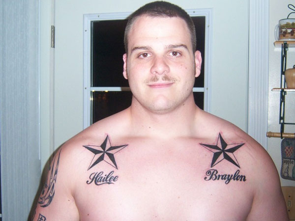 Τατουάζ αστεριού με όνομα