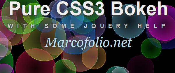 Effets bokeh avec CSS3 et jQuery