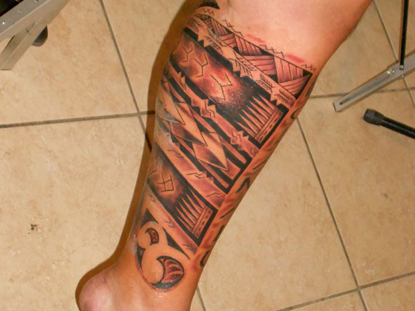 Τατουάζ Samoan Sleeve Leg