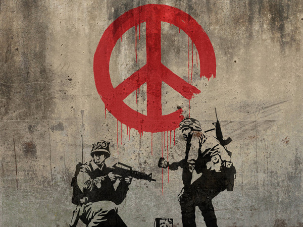 Σύμβολο ειρήνης στο γκράφιτι