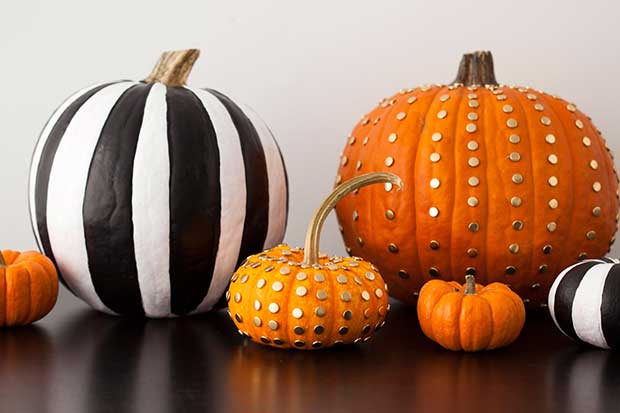 Μαύρο λευκό χρυσό Creative No-Carve Pumpkins