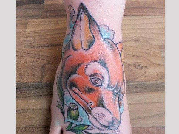 Fox Foot Tattoo