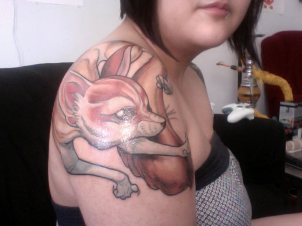 Shoulder Fox Tattoo