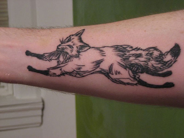 Forearm Fox Tattoo