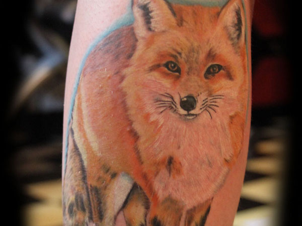 Tatouage de renard roux