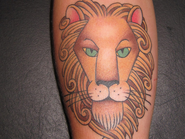 Tatouage Lion stylisé