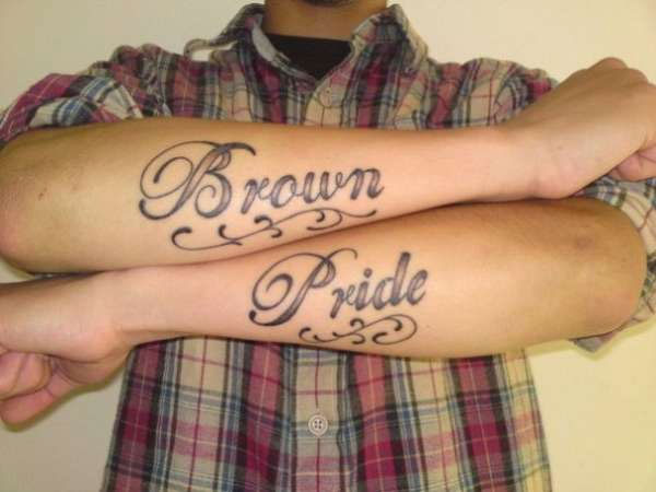 Floral Brown Pride Tattoo