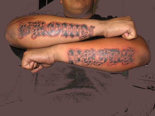 Brown Pride Arm Tattoo