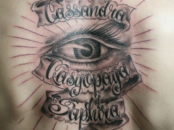 Tatouage des yeux brillants