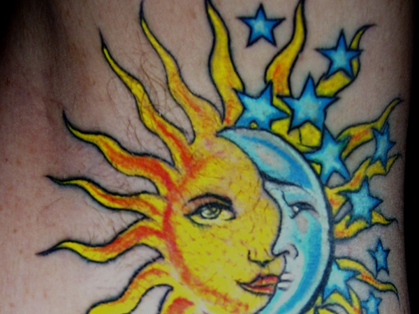 Celestial Faceoff Tattoo