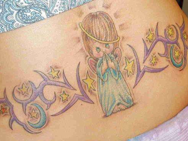 Χαριτωμένο τατουάζ Angel Halo