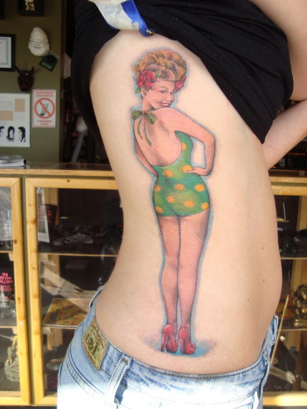 Tatouage de pin-up foxy