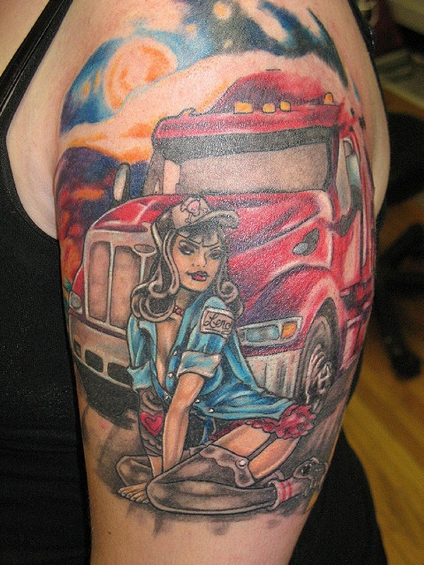 Pin Up Trucker