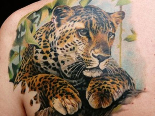 Leopard Shoulder Tattoo