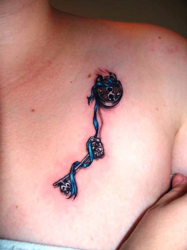 Skin Ripped Lock Tattoo