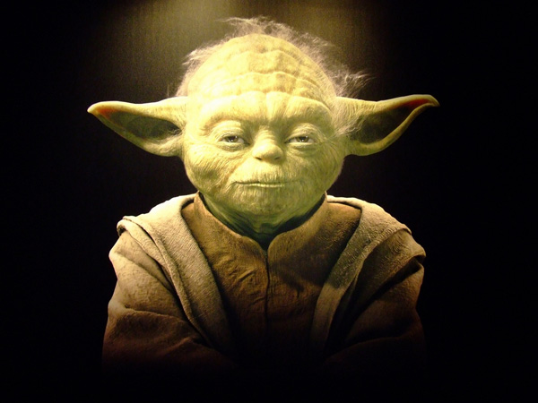 Λαμπερό υπόβαθρο Yoda