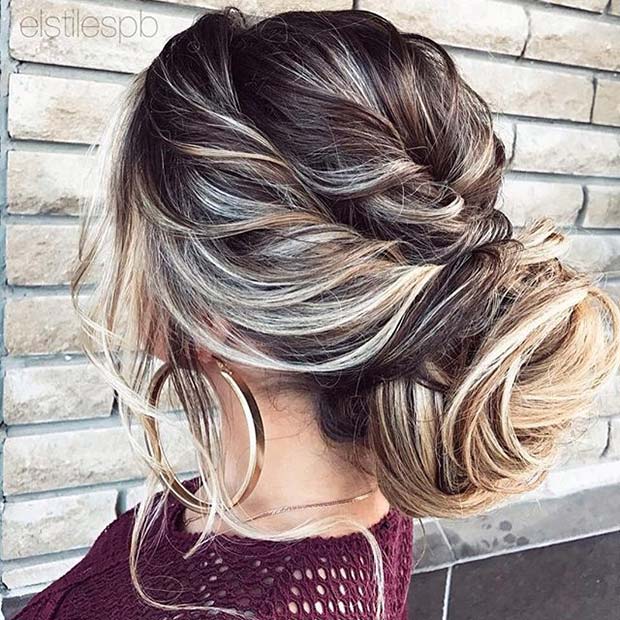 Chignon bas chic et désordonné