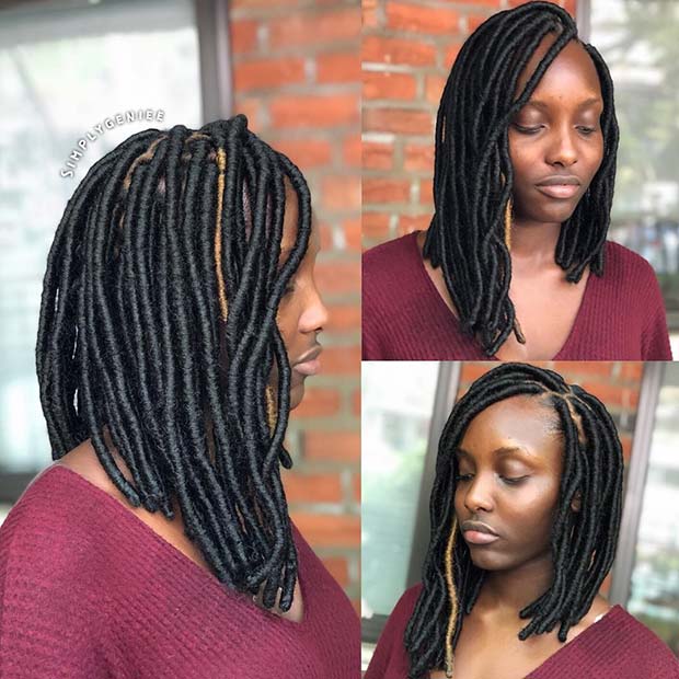 Bob Faux Locs Asymétrique