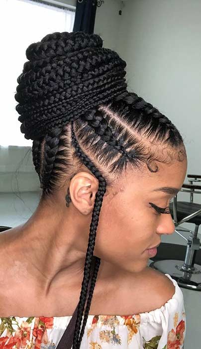 Chignon tressé pour femmes noires