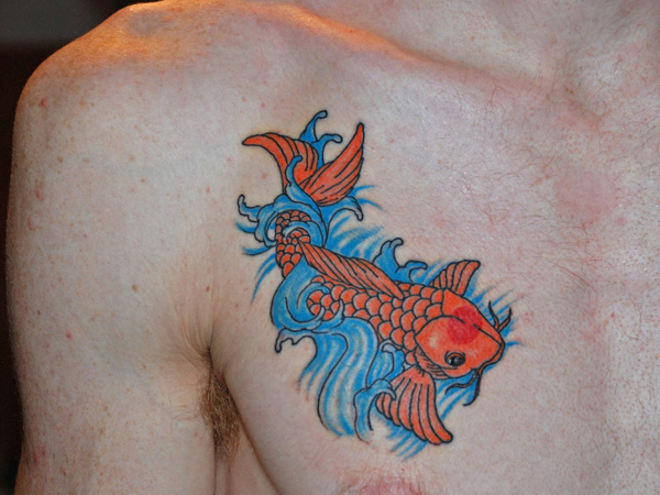 Tatouage d'eau de poisson Koi