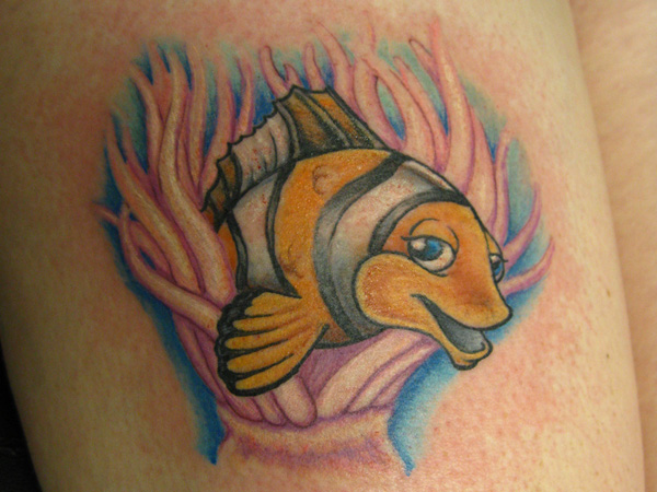 Tatouage Poisson Clown Et Planctons