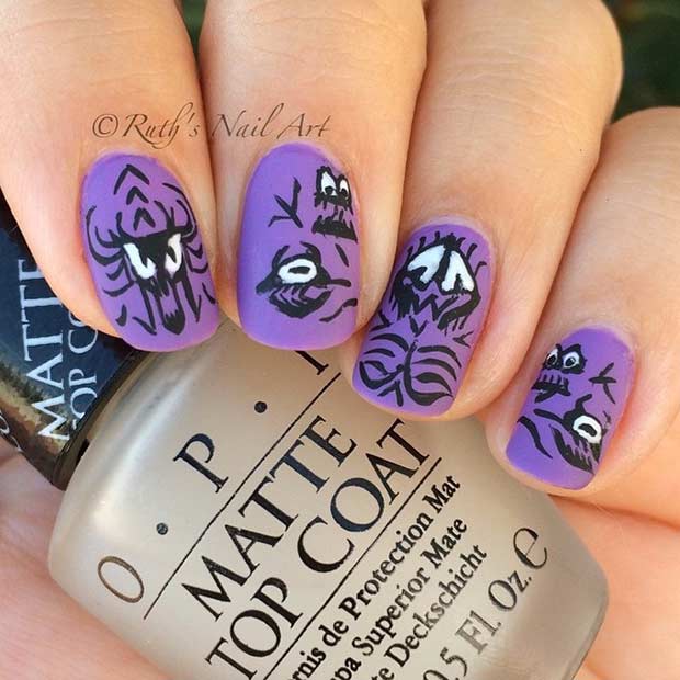 Ongles de monstre mignons pour Halloween