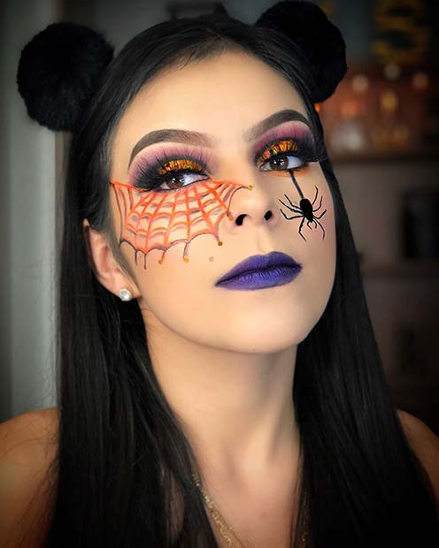 Idée de maquillage d'araignée facile