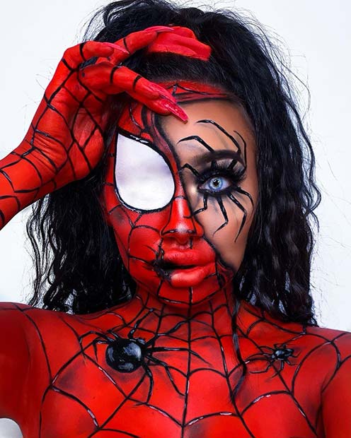 Idée de maquillage Spiderman pour les femmes