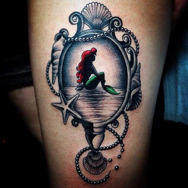 Μοναδική ιδέα Disney Ariel Tattoo