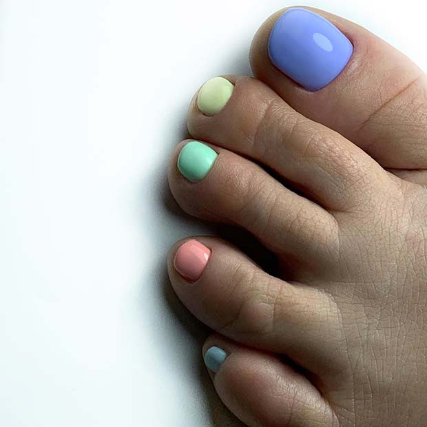 Ongles Pastel Colorés