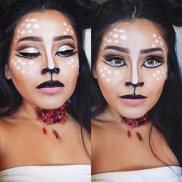 Maquillage Gory Deer pour Halloween