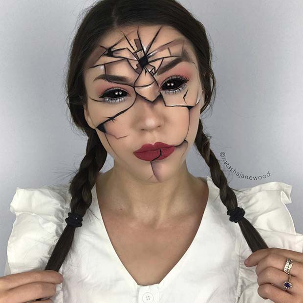 Idée de maquillage de poupée brisée