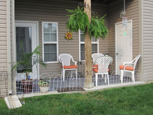 Patio donnant sur le jardin