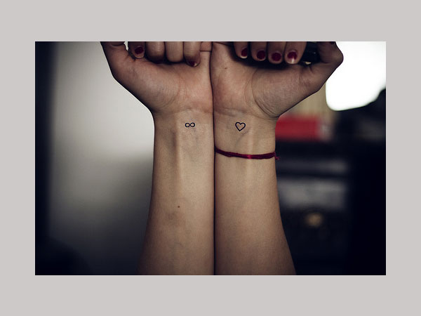 Heart and Infinity Love Tattoo on Wrists