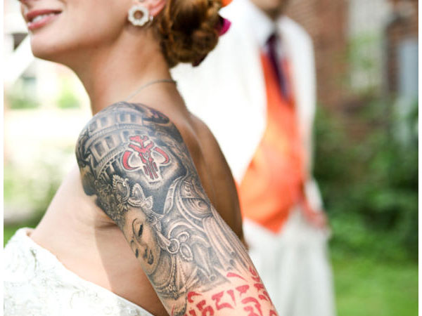 Manchon de tatouage de mariée