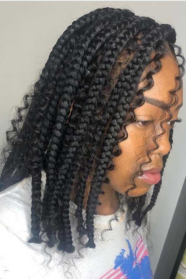 Bob Braids με μπούκλες