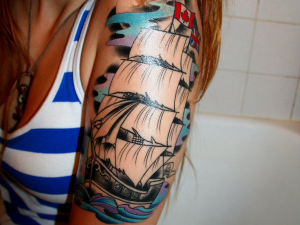 Ship Sleeve Tattoo