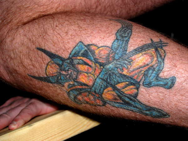 Tatouage de guerrier coloré