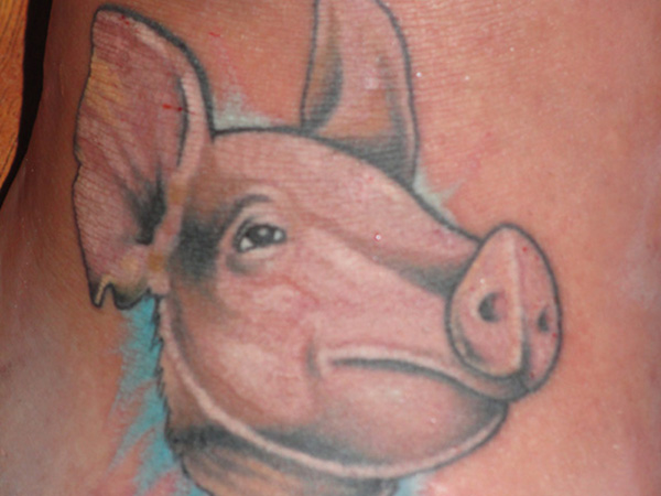 Tatouage De Cochon Triste