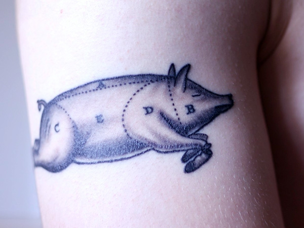 Tatouage Cousu Cochon