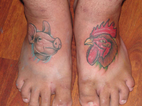 Tatouage de pied de cochon