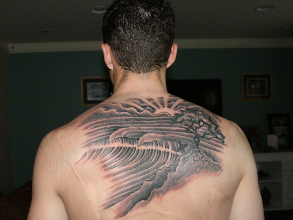 Surfer Wave Tattoo Picture