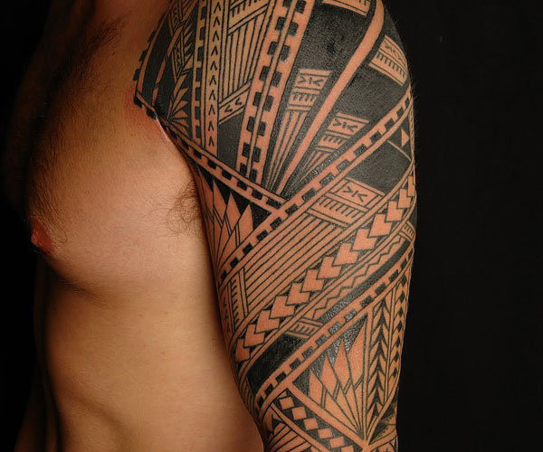 Demi-manche polynésienne samoane