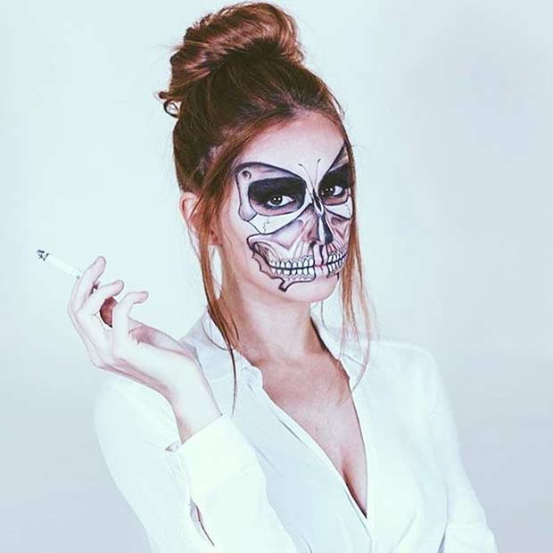 Maquillage Halloween Squelette Papillon