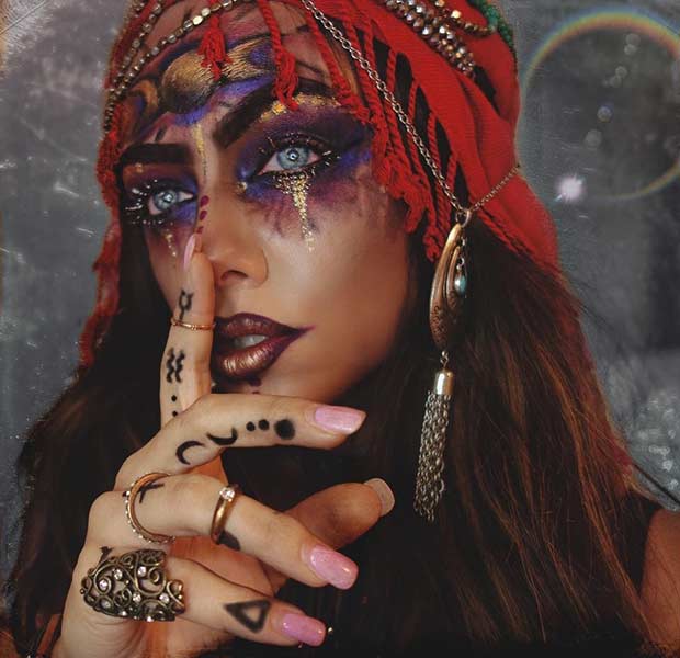 Gypsy Fortune Teller Halloween Makeup