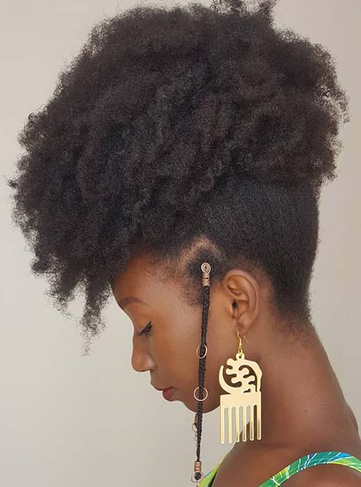 Coiffure naturelle mignonne