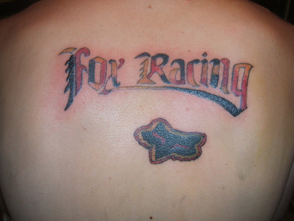 Texte Plus Logo Fox Racing Tattoo