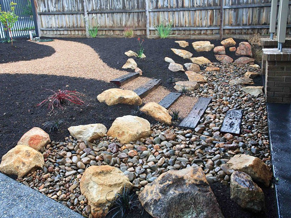 Shady Pebble Garden