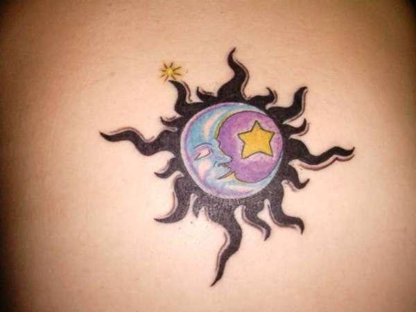 Sun Moon And Star Tattoo